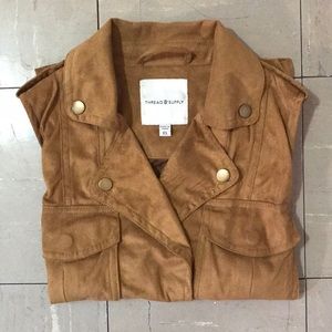 Ochre XS Thread and Supply suede vest